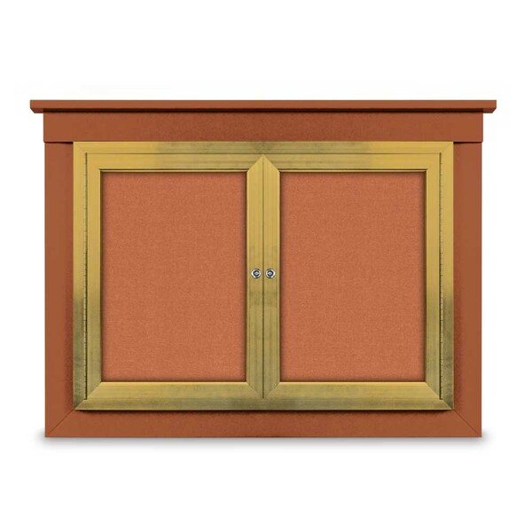 24"x36" 1-Door Enclosed Letterboard, Header, Black Vinyl/Lt Oak